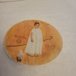 Norman Rockwell "Angel with a Black Eye" 1957 Limited Ed Knowles Christmas Plate