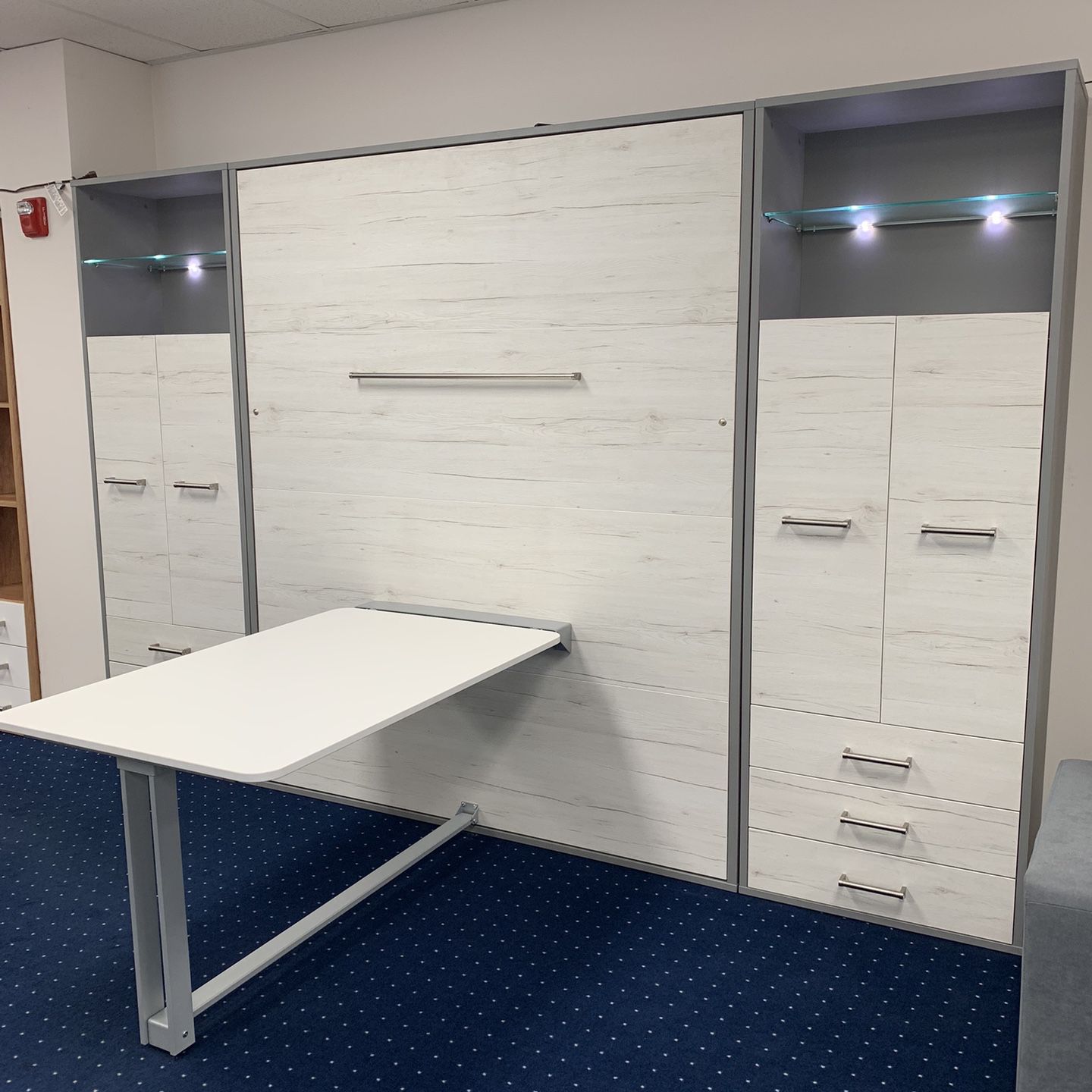 MURPHY BED WITH DESK QUEEN SIZE  