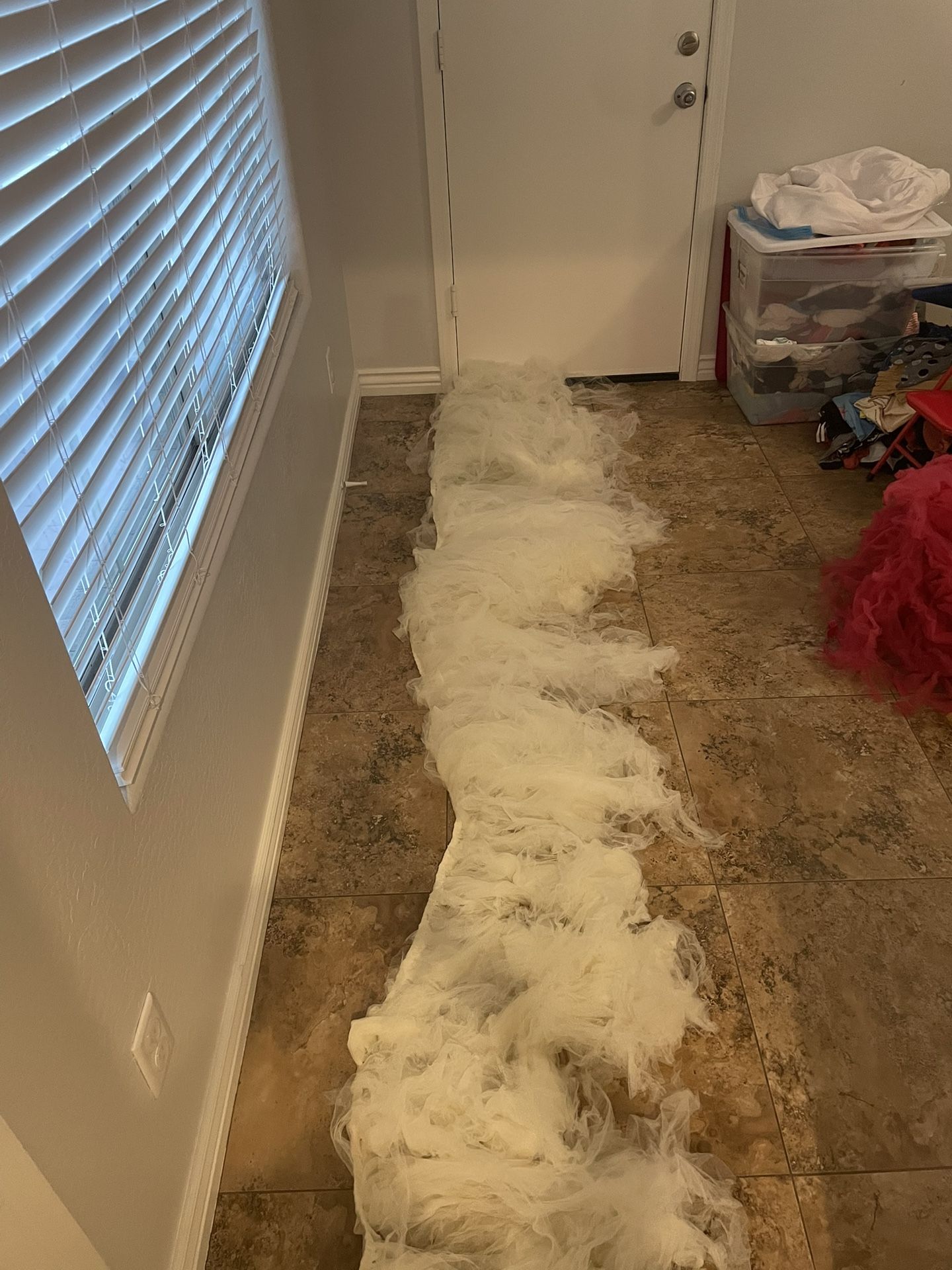 Ivory Tulle Tutu Table Skirt