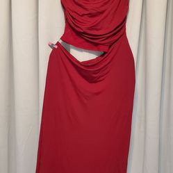 Red cocktail dress