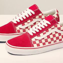 Red And White Checker Vans 