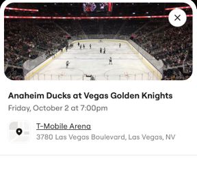 Ducks at Golden knights