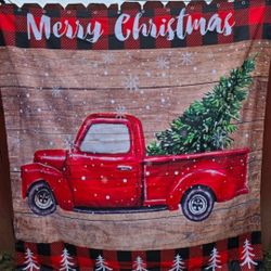 Christmas Shower Curtain With Bath Mats 4 Pcs Tree 