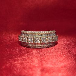 14k Yellow Gold Diamond Round Cut Ring 2.50 ctw