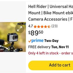 NEW SXOHS! GO PRO MOTORCYCLE, E BIKE HANDLE BAR MOUNT!!