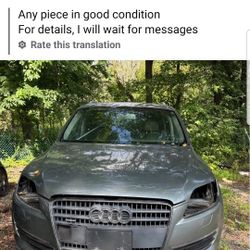 PARTS AUDI Q7 HOOD, GRILL , HEADLIGHTS 