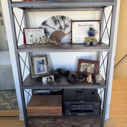 Tall Shelving Unit With Filing Cabinet
