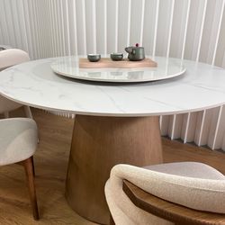 The moonlight round sintered stone dining table ONLY!!月光石圓形餐桌