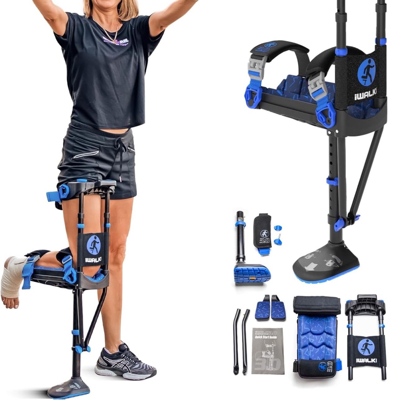 iWalk 3.0 handless crutch - for ankle injury or sprain - tendon 