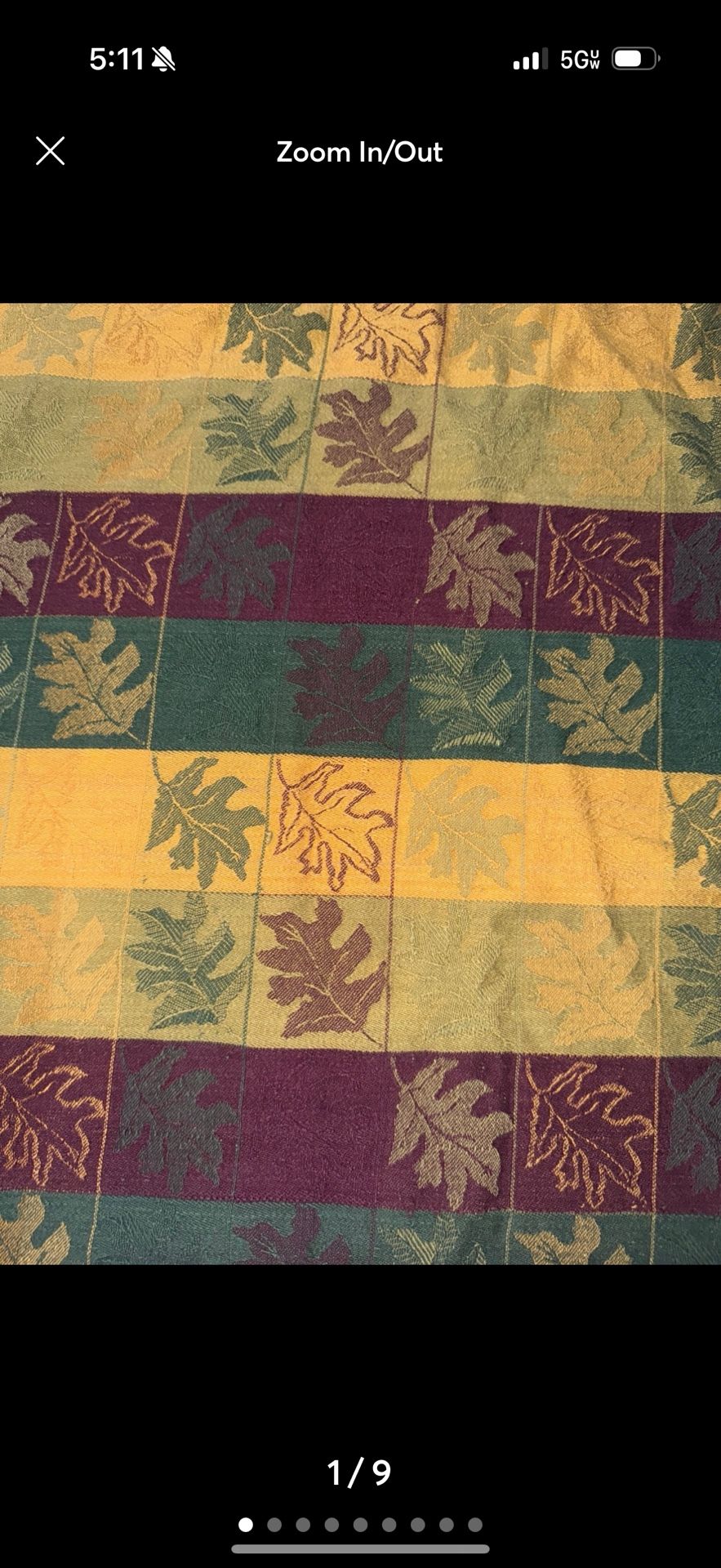 vintage fall leaves tablecloth