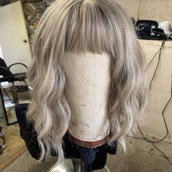 Three new synthetic blonde wigs