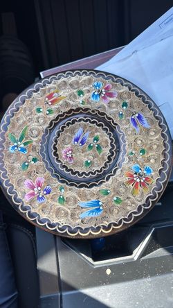 Decorative Floral Filigree Wall copper Plate