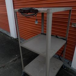 Old School Metal Roll Cart 
