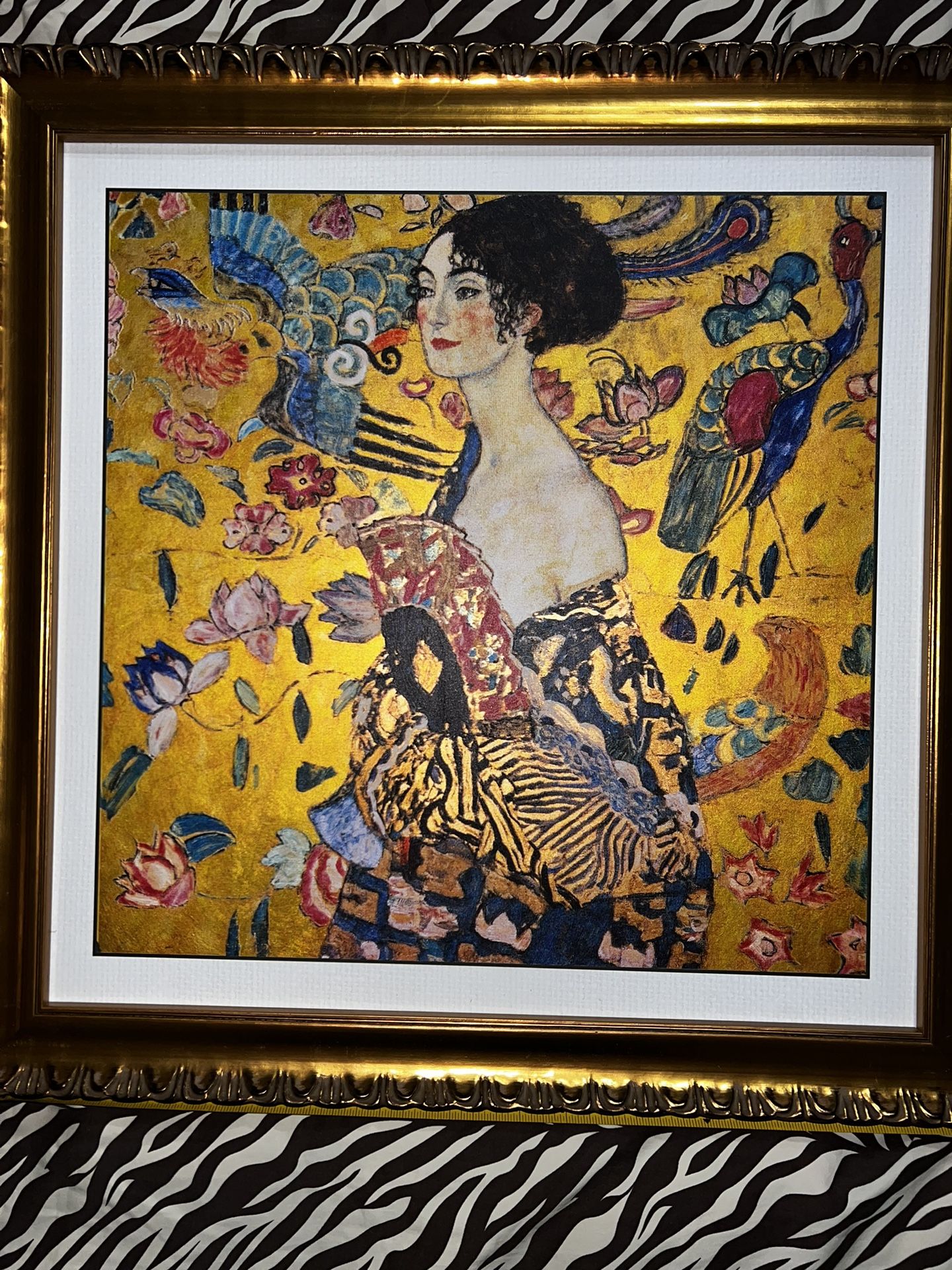 Lady With A Fan (1917) Painting