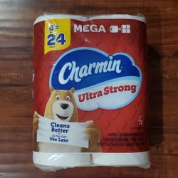 Charmin ULTRA STRONG Toilet Paper: 6 MEGA Rolls=24 Regular Rolls 