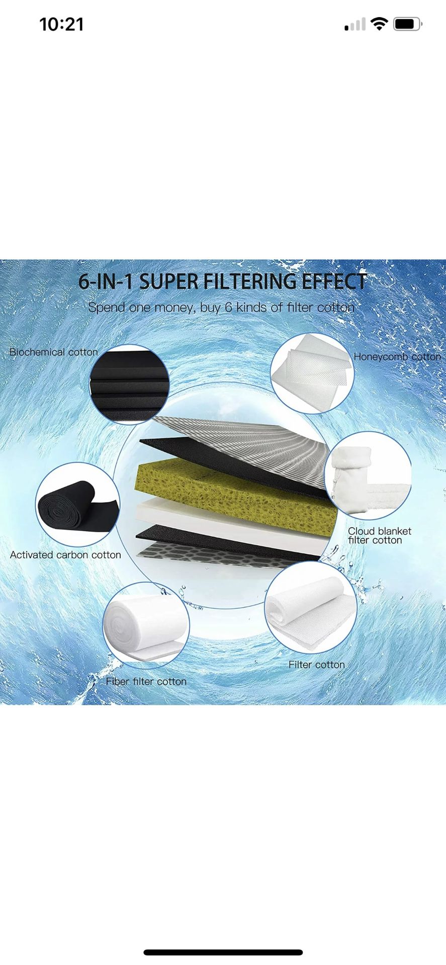 Aquarium Filter Media - Upgraded 8-Layer Filter Pads 20" x 16" SUPER DURABILITY 