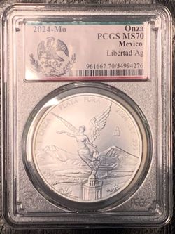 2024 Mexico silver libertad 1 oz pcgs ms70