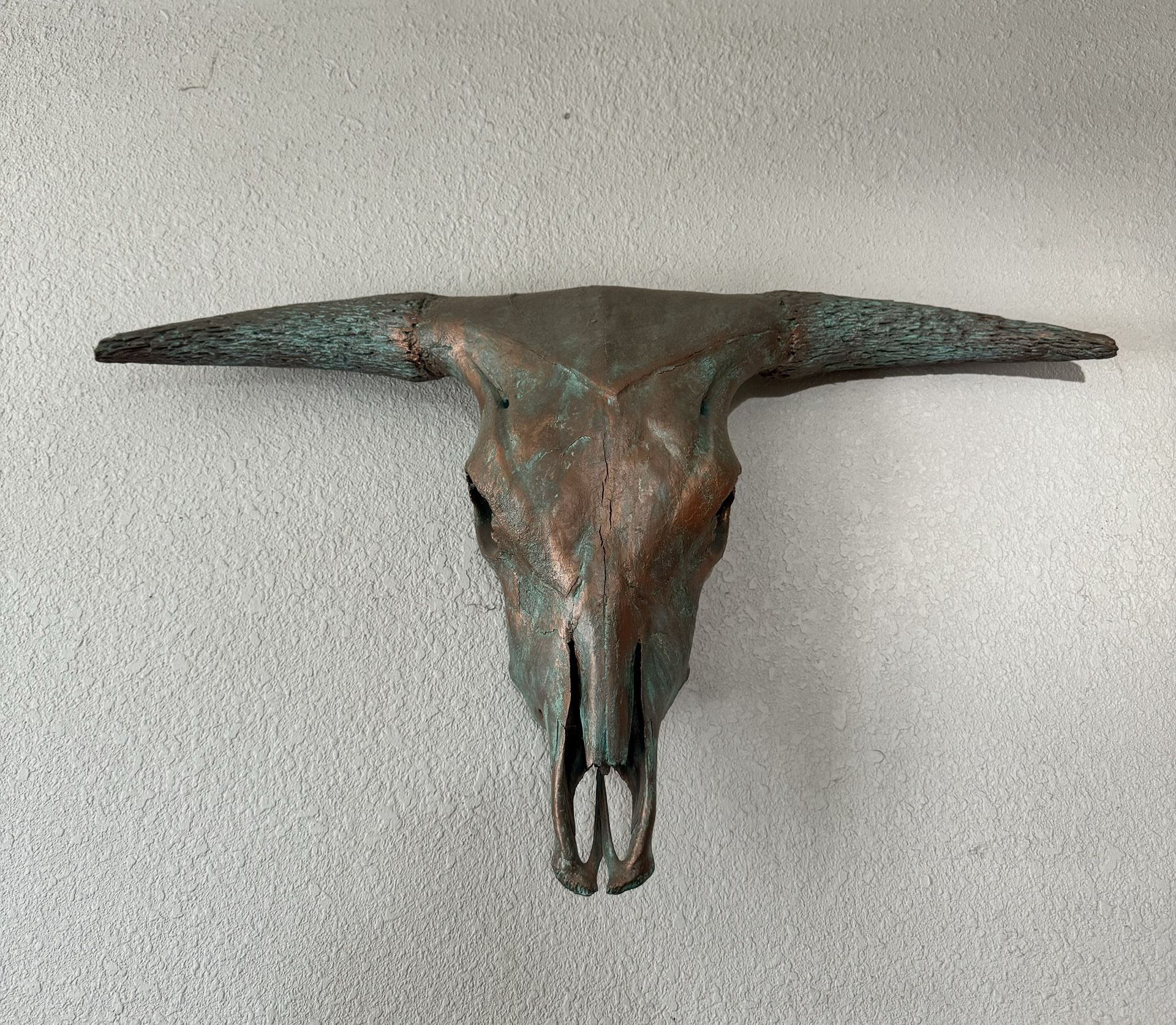 Bronze/petina Cow Skull