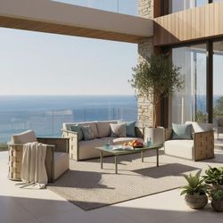 4 Piece Deep Seating Handwoven Patio Set