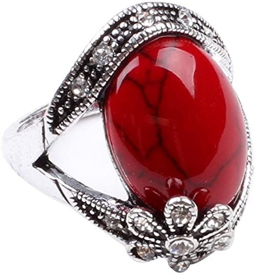 Beautiful Cubic Zircon Turquoise Fashion Silver Stone Ring