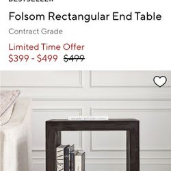 Folsom Rectangular End Table  (2)