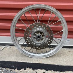 15” Motorbike motorcycle aluminum spoke rim has brake disc and wheel hub 