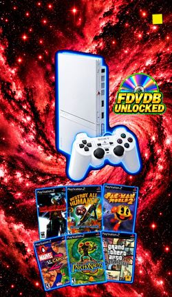 PS2 White Slim (#20) 𝑷𝑳𝑼𝑺 (Español/English)