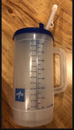 Medline Graduated Insulated Carafes, Clear, 28 Oz