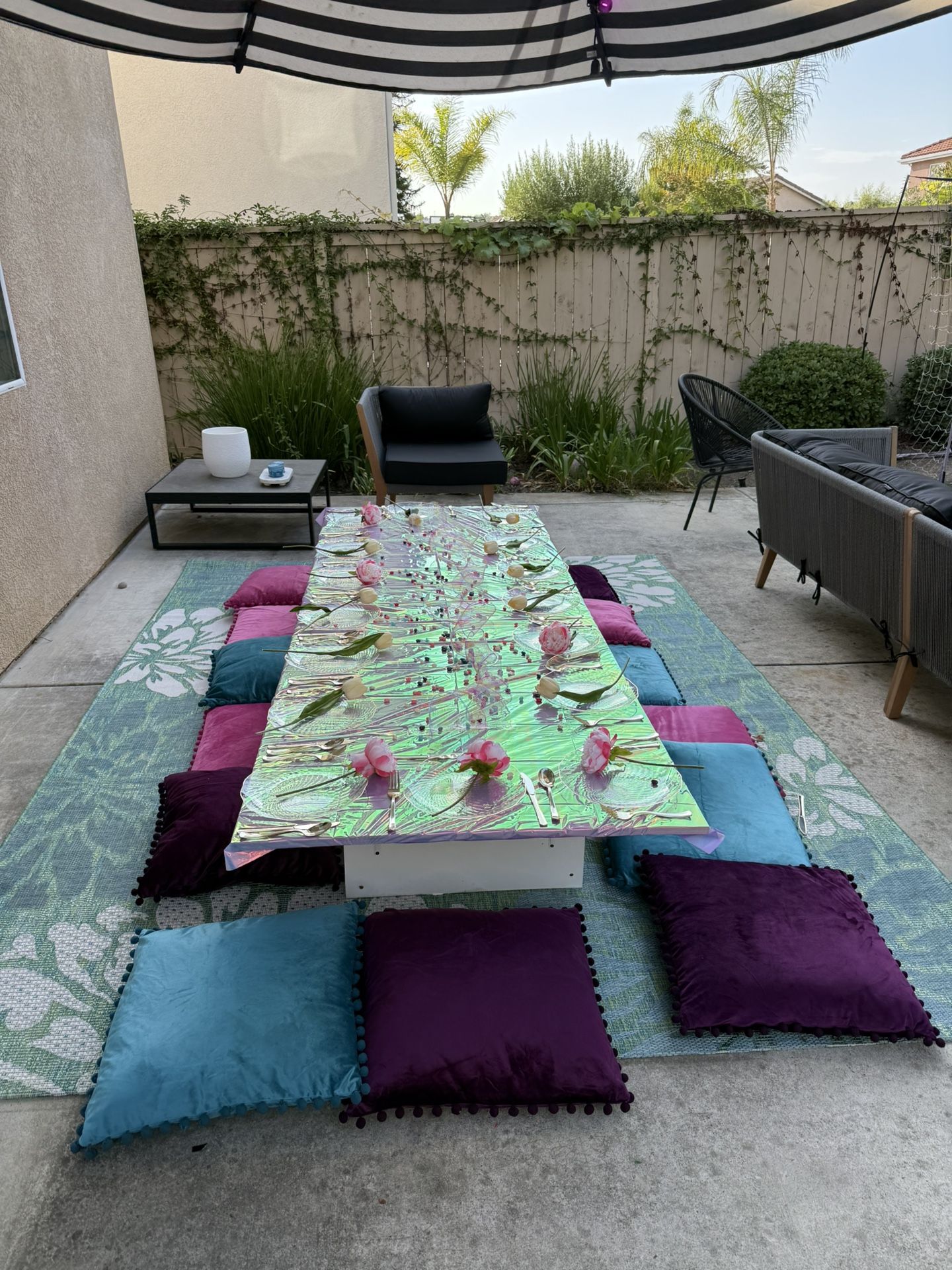 Boho Low Table For 15 People