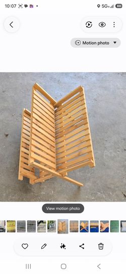 Dish drainer, bamboo, new