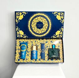 New Versace EROS Eau De Parfum 100ML 4pc Gift Set  EDP Men's Cologne Fragrance (Original)