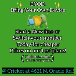 Bring Your Own Device When You Switch Or Start A New Line For Cheap Prices On Our Best Plans At Cricket!