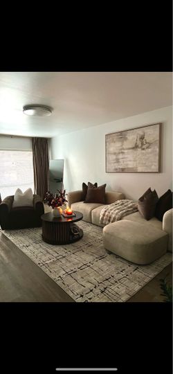 Modern Modular Sectional Sofa with Ottoman