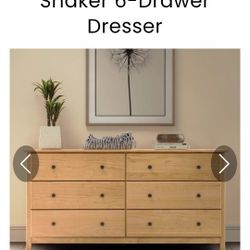 6 Drawer Shaker Dresser Nib