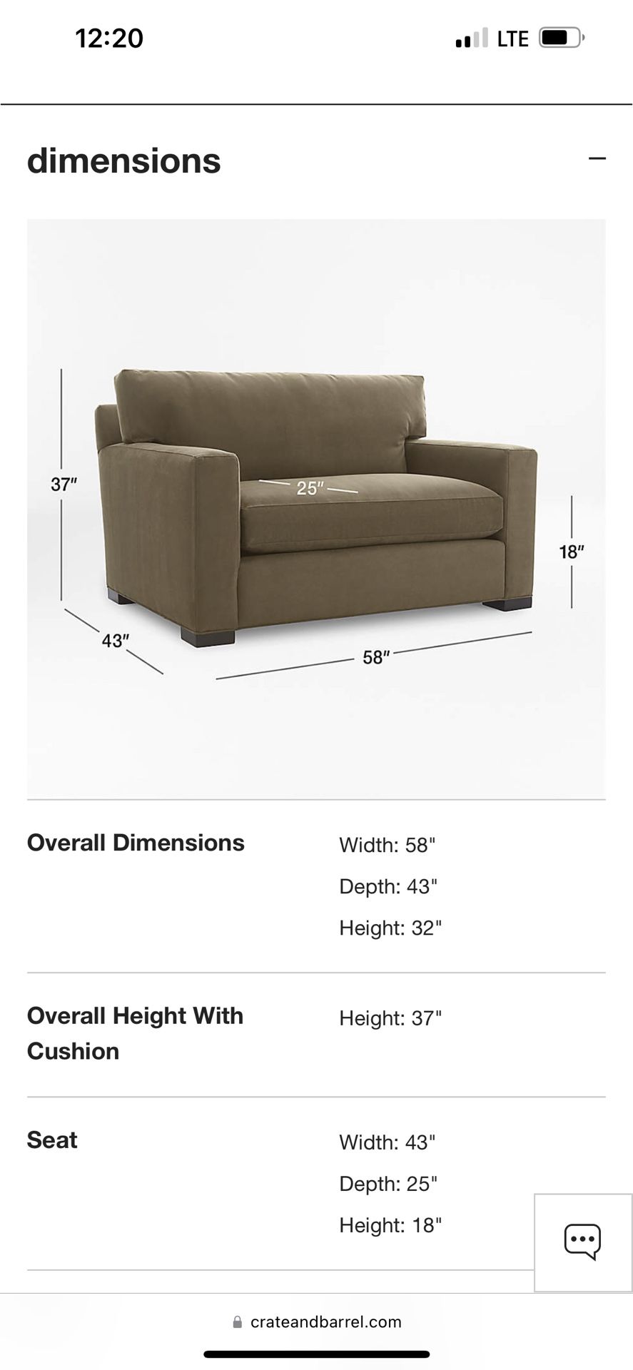 C&B Chair and a half