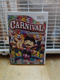 Wii carnival games disc and instructions case
