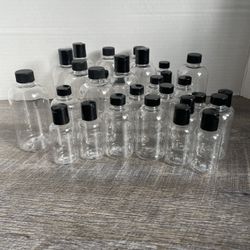 Travel Mini Bottles With Lids (Various Sizes)