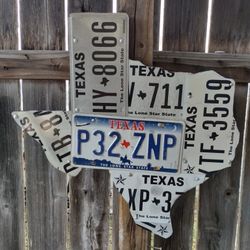 Texas License Plate Sign 