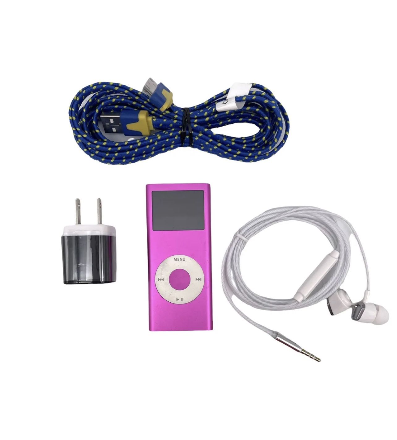 Apple iPod Nano 2nd Generation 4GB Pink A1199 MA489LL/A MP3 Player Bundle
