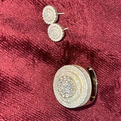 Ring 14kGold & Earing 14kGold For Mens