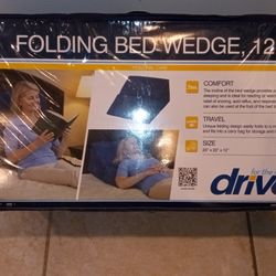 Drive Medical Folding Bed Wedge 23x23 X12 New With Carrying Case