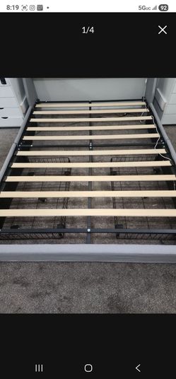 Queen Bed Frame with Wood Slats