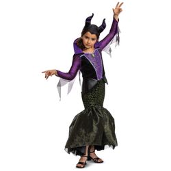 Maleficent Prestige Gown Costume Girls Size (S) 6 