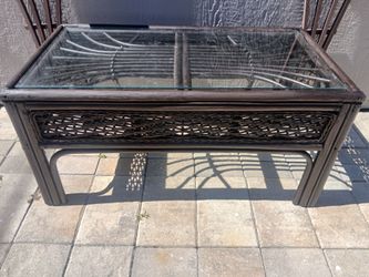 Rattan coffee table