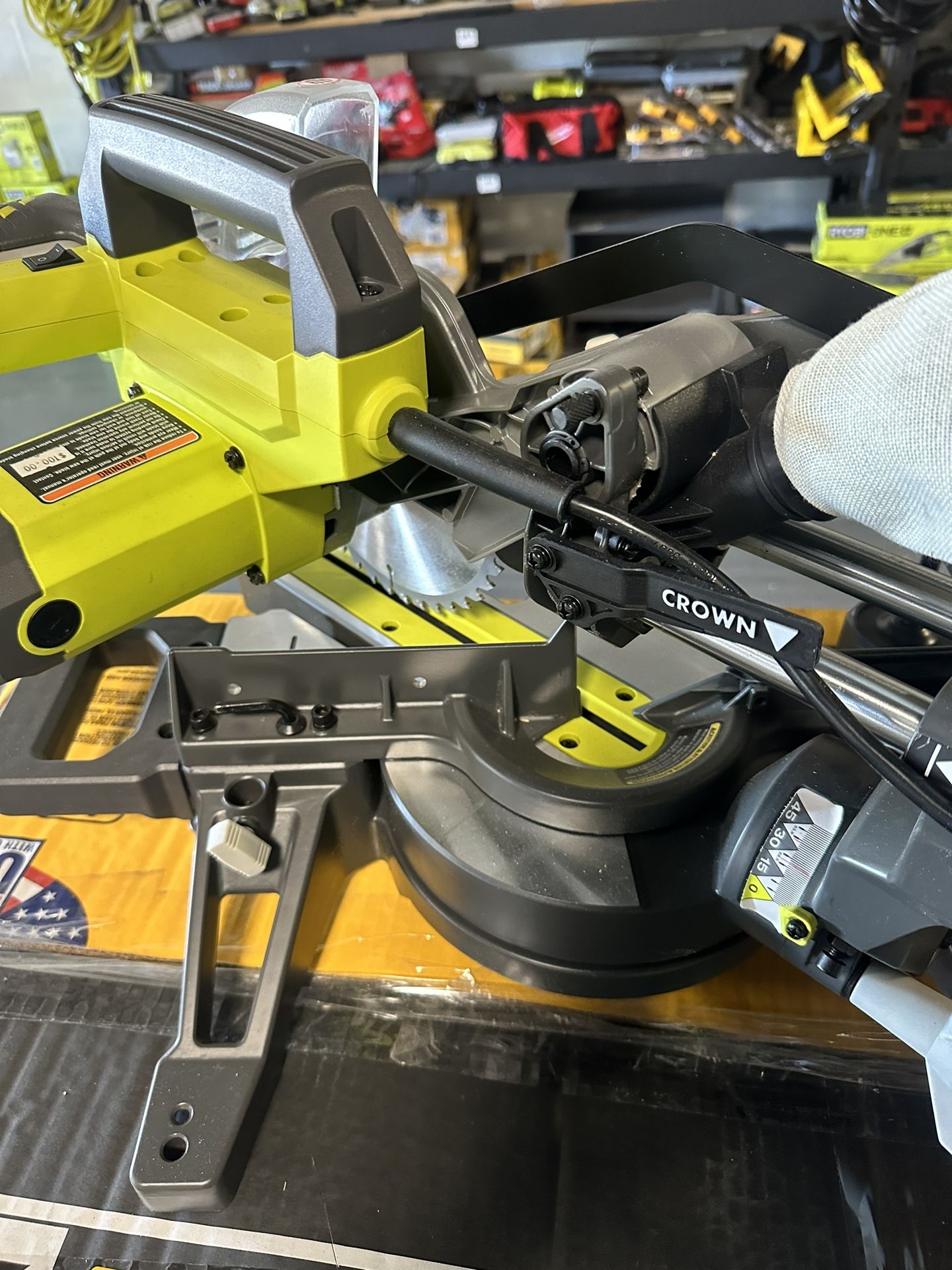 RYOBI Compound Sliding Miter Saw Corded Single Bevel Power Tool 7-1/4 ...