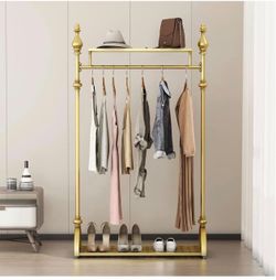 Gold cloth rack