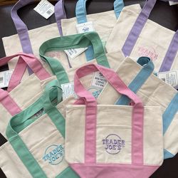 mini trader joe’s canvas tote bag