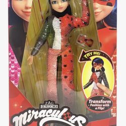 Miraculous Fashion Flip Ladybug Doll Playset, 2 Pieces