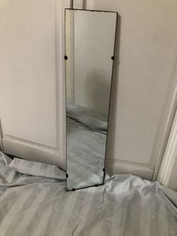 Antique Frameless Wood-Backed Mirror (Shaving/Accent/Panel Mirror)