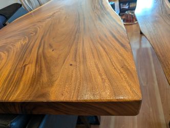 92” Solid Suar Live-Edge Dining Table + Matching Bench – $2,750 OBO